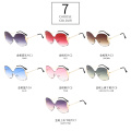 rimless one piece  Ocean color 2020 new arrivals unique fashion shades custom designer luxury UV400 sunglasses metal women 71903